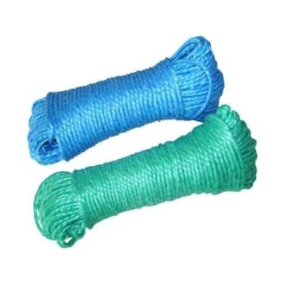 6 x Corde polypropylène - vert et bleu - Diamètre 3 mm x 30 m - Lot