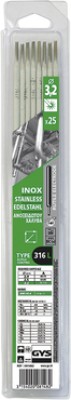 1 x 25 electrodes enrobees inox 316L Ø 3,2 mm - Blister