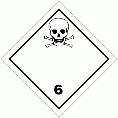 PLAQUE SYMBOLE DE DANGER 300 X 300 ALU N° 6.1 - SIA087