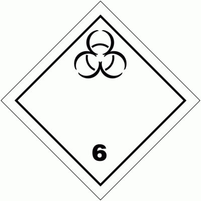 PLAQUE SYMBOLE DE DANGER 300 X 300 ALU N° 6.2 - SIA089