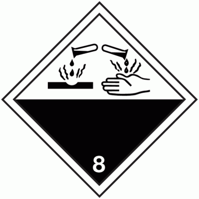 PLAQUE SYMBOLE DE DANGER 300 X 300 ALU N° 8 - SIA094