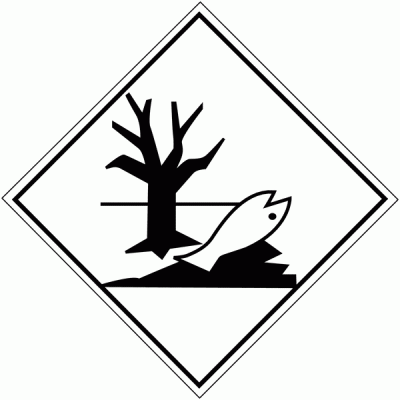 PLAQUE "SYMBOLE DE DANGER" 300 X 300 ALU N°EN (poisson) - SIA104