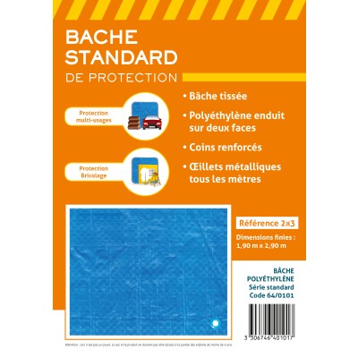 BACHE POLYETHYLENE DE 2MX3M