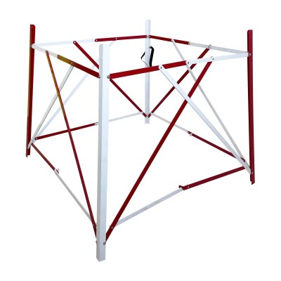 Barrière de regard extensible en aluminium rouge/blanc