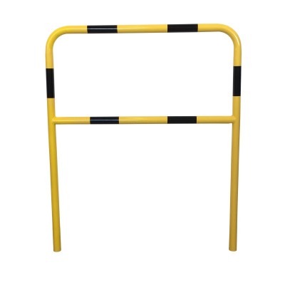 1 x Barrière de sécurité à sceller acier 1000mm noir/jaune - Ø40mm