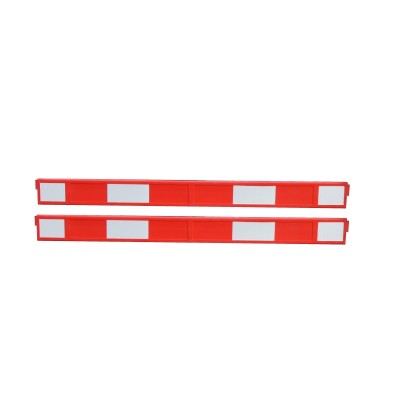 1 x Lot de 2 barrières plastiques - rouge/blanc