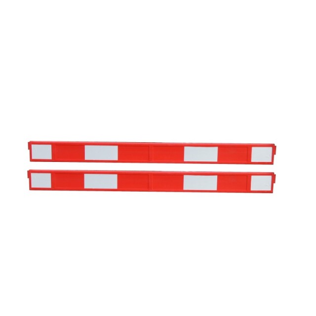 1 Lot de 2 barrières plastiques - rouge/blanc