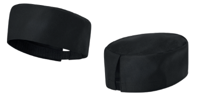 CALOT DE CUISINE NOIR TAILLE UNIQUE - LOT DE 2