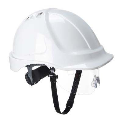CASQUE ENDURANCE NON VENTILE A LUNETTES + JUG 2 PTS - BLANC