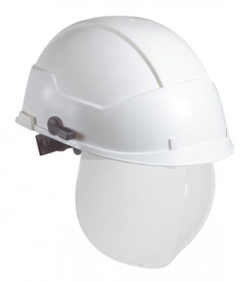 CASQUE ELECTRICIEN IDRA BLANC A VISIERE - 0251JM