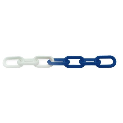 1 x Chaine de signalisation polypropylène - 8mm/25m - bleu/blanc