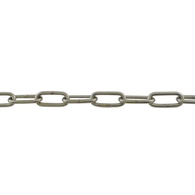 1 x Chaine maillon long acier inoxydable - Diamètre 2,5 mm x 25 m