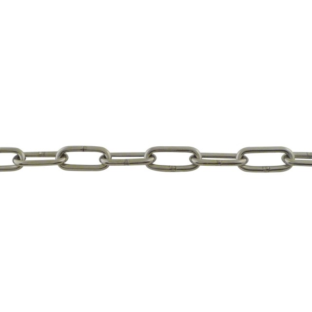 1 Chaine maillon long acier inoxydable - Diamètre 2,5 mm x 25 m