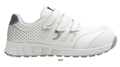 CHAUSSURES BASSES BASKETS BLANCHES VELCRO PACCO  S1PS