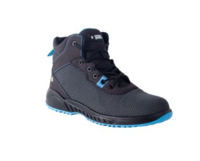 CHAUSSURES HAUTES S3 SRC ESD NOIR/BLEU CLAW RESIST