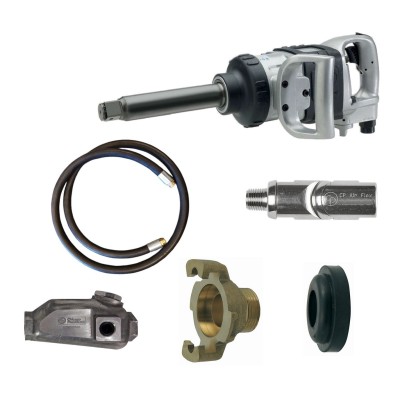 CLE A CHOC 1" PNEUMATIQUE 2400 Nm BROCHE LONGUE - 285B-6 EQUIPEE