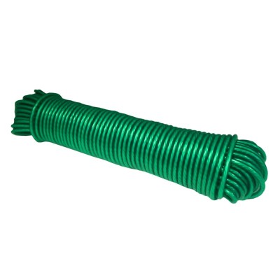 12 x Corde à linge plastifiée - âme métal - Diamètre 2,7 mm x 60 m -