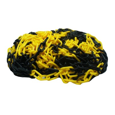 1 x Chaine de signalisation polypropylène - 6mm/25m - noir/jaune