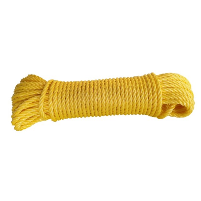 6 x Corde polypropylène - jaune - Diamètre 6 mm x 25 m