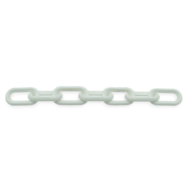 5 x Chaine de signalisation polypropylène - 8mm/2m - blanc