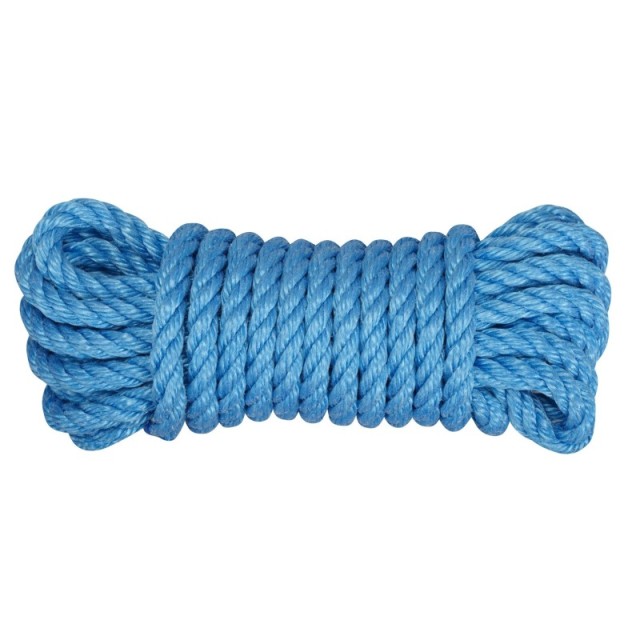 3 x Corde polypropylène - bleu - Diamètre 8 mm x 10 m