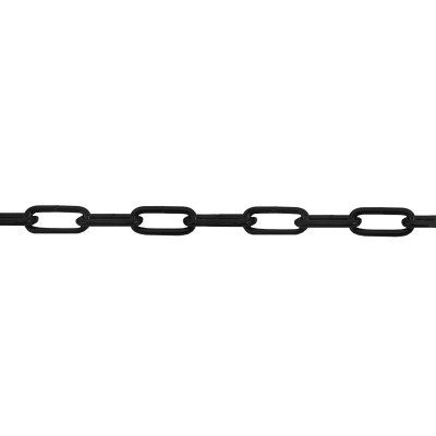 5 x Chaine de signalisation acier - 6mm/2m - noir