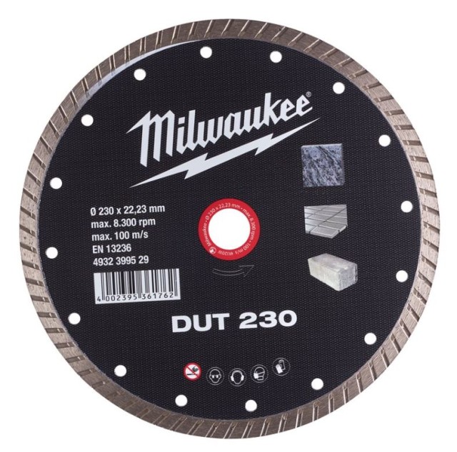 DISQUE DIAMANT MILWAUKEE DUT  230 X 2.6 X 22.23