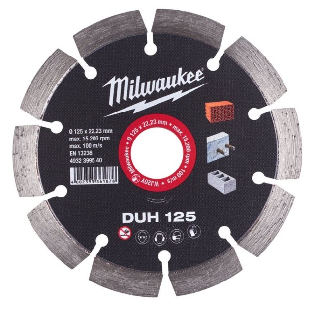 DISQUE DIAMANT MILWAUKEE DUH  125 X 2.3 X 22.23