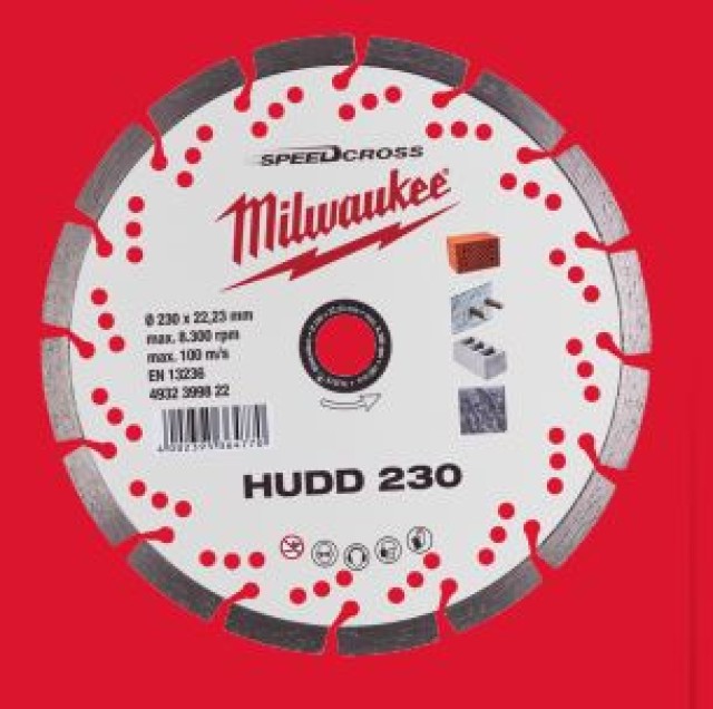 DISQUE DIAMANT MILWAUKEE HUDD 230 X 2.6 X 22.23