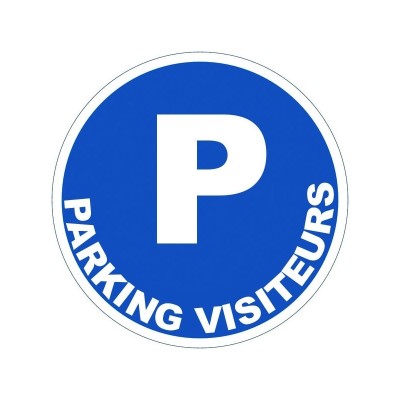 5 x Panneau PVC adhésif - parking visiteurs