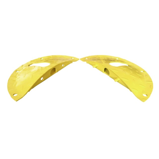 1 x Embout de ralentisseur acier - 50 mm - jaune