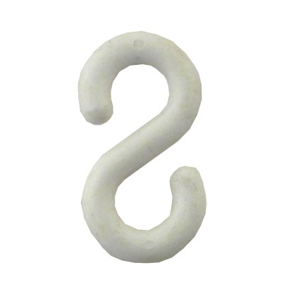 5 x Lot de 4 esses plastiques - blanc