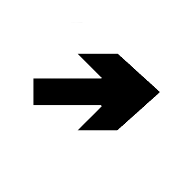10 x Etiquette 115 x 115mm adhésive- Flèche direction droite