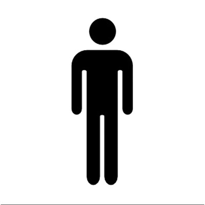 10 x Signalétique adhésive - toilettes hommes