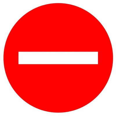 10 x Signalétique adhésive - entrée interdite