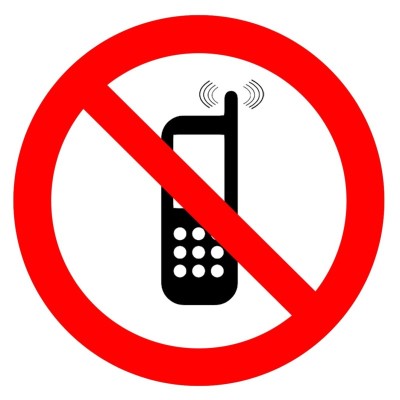 10 x Signalétique adhésive - portable interdit