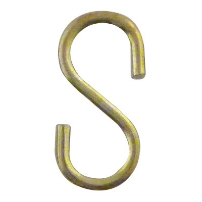 5 x Esse égale ouverte acier laitonné - Diamètre fil 3mm - Lot de 6