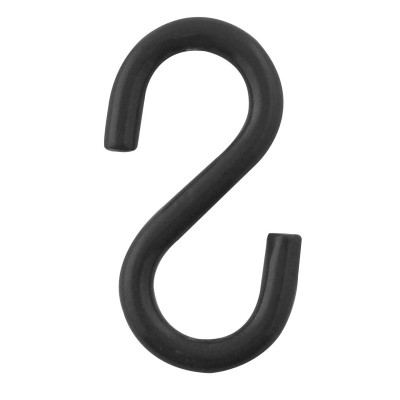 5 x Esse égale ouverte acier noir - Diamètre fil 3mm - Lot de 6