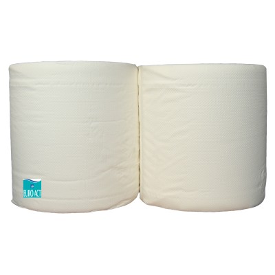 BOBINE ESSUYAGE 1000F BLANC 23X25 - LOT DE 2