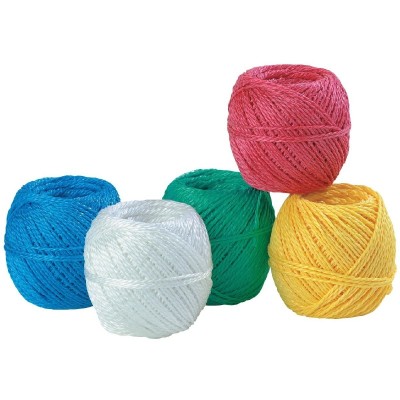 10 x Pelote ficelle polypropylène coloris assortis