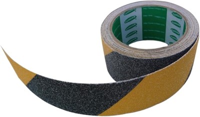 Ruban adhesif antiderapant 5m - noir/jaune - lot de 6