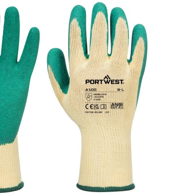GANTS ENDUIT LATEX VERT - A100