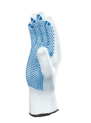 GANT TRICOT BLANC PAUME PICOTS BLEUS