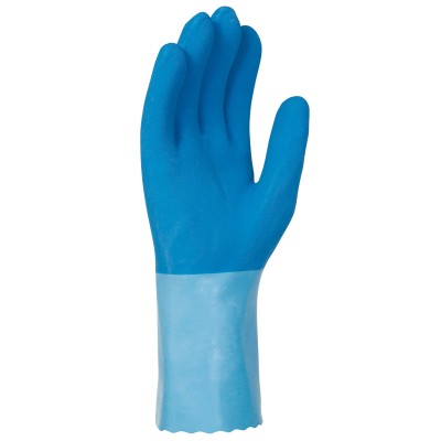 GANTS LATEX BLEU PAUME ADHER.