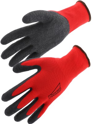 GANTS LATEX CREPE DOS AERE ROUGE/NOIR