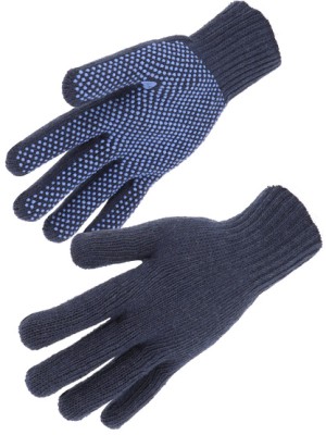 GANTS POLYESTER COTON BLEUS A PICOTS TC 207