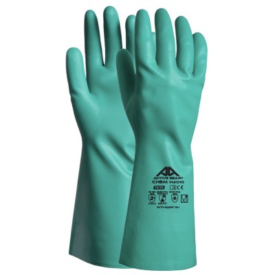 GANTS NITRILE VERT 33CM