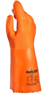 GANTS PVC ORANGE RUGEUX 35CM MAPA TELSOL 369