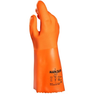 GANTS PVC ORANGE RUGEUX 35CM MAPA TELSOL 369