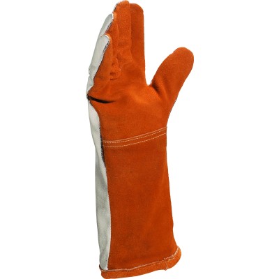 GANTS SOUDEUR CROUTE BOVIN/DOS KEVLAR ORANGE/ALU TERK400